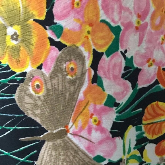 WOW MCM maxi butterfly bright print skirt primary colors BoHo, Garden party - Picture 10 of 10